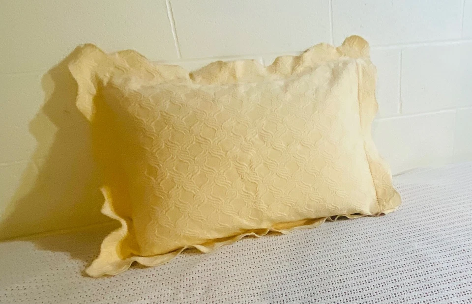 Charter Club Matelassé Almohada Estándar Falsa, Marfil, Festoneada 20” x 26” Foto 2 de 4