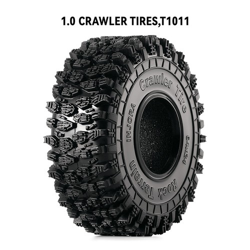INJORA 1.0 Plus Beadlock Brass Wheel Rim Tire for AX24 TRX4M FCX24,W1103GL-T1011 - Picture 5 of 18