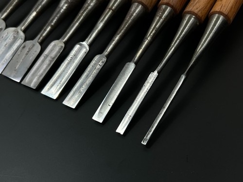 Vintage Japanese Chisel 10set Nomi /Hand Plane Saw Iron Hammer Hand Tool/d51 - Picture 13 of 24