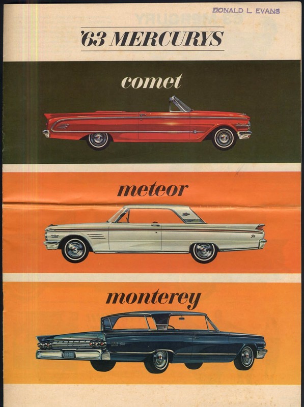 1963 Mercury sales brochure Comet Meteor Monterey