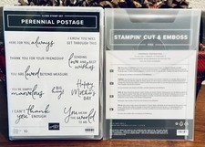 Stampin Up PERENNIAL POSTAGE Stamps  PERENNIAL POSTAGE Dies Bundle Sentiments
