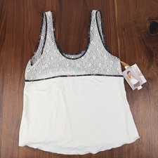 Denise Cronwall Golf Tennis Racer Back Top Sz M EUC Made In The USA NWT