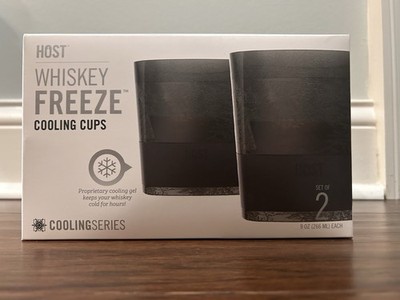 HOST Whiskey Freeze Cooling Cups Set of 2 | 9 oz Freezer Gel Whiskey Glasses NEW