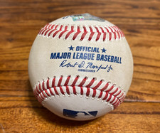 Marlins vs Giants Game Used Baseball 8/31/2024 Edward Cabrera to Mark Canha MLB