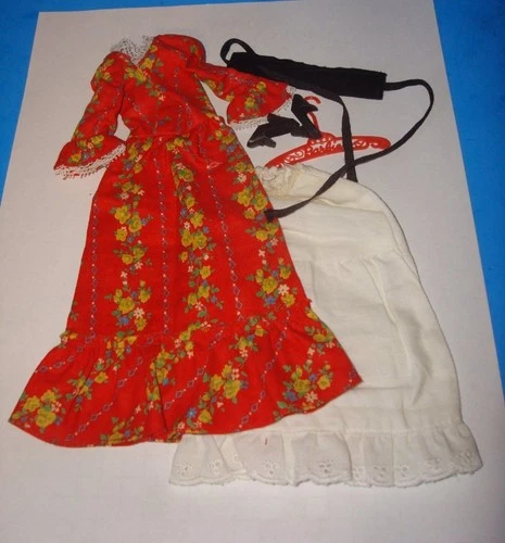 Vtg Barbie Clothes Outfit #3360 Pleasantly Peasanty 1972 Complete w Belt Shoes