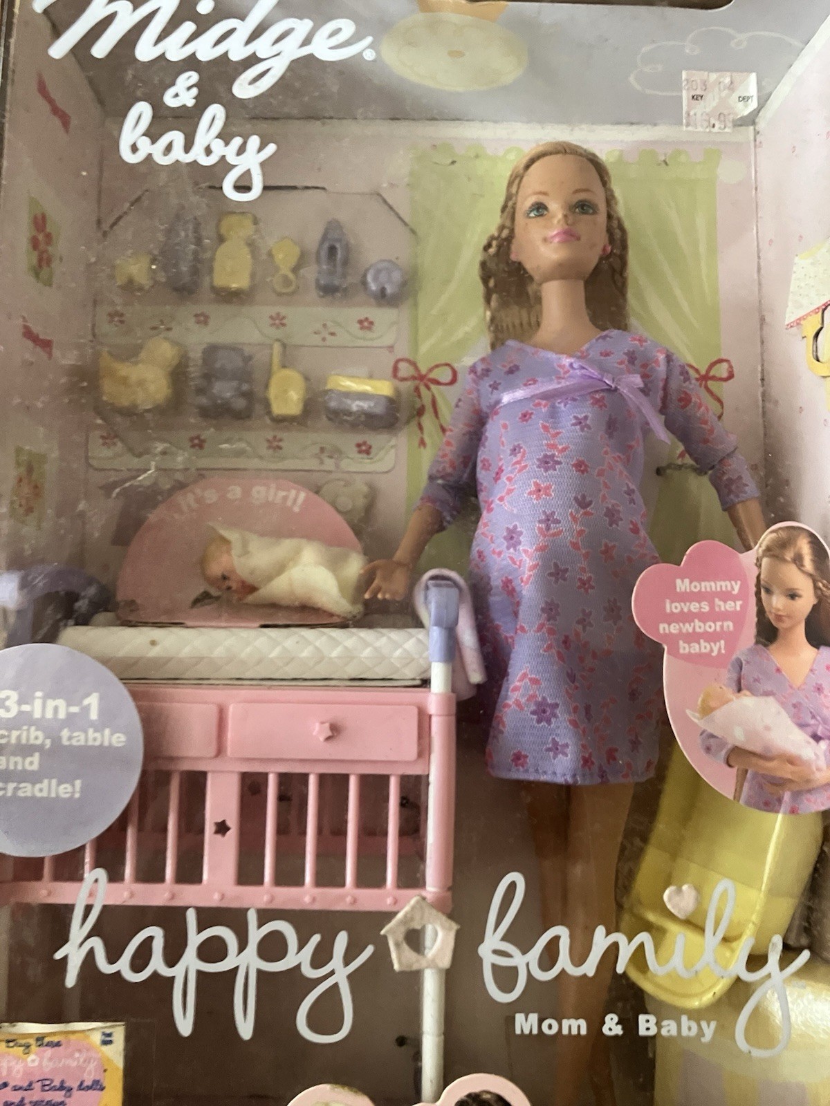 Mattel Barbie Happy Family Midge Fashion Doll Brown Hair Blu