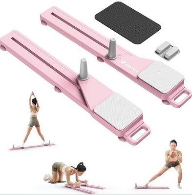 MERACH Foldable Multi-function Pink Abdominal Board with Slide Rail & EVA Pad