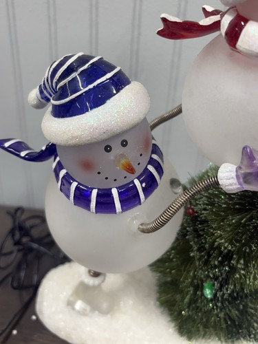 JCP Home Collection Acrílico Iluminado Muñeco de Nieve Familia Vintage Navidad Invierno - Imagen 12 de 16