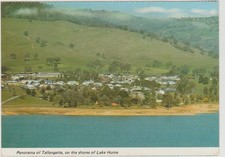 PANORAMA OF TALLANGATTA ON LAKE HUME VIC NUCOLORVUE POSTCARD