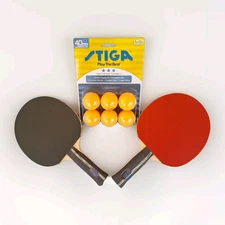 Pair Stiga ULTRA Champion WRB System Table Tennis Paddles And Balls Ping Pong