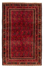 Traditional Vintage Hand-Knotted Area Rug 3'11" x 6'3" Oriental Wool Carpet