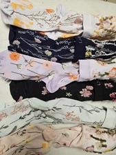 Set Of 6 LG/XL Ladies Floral Copper Compression Socks