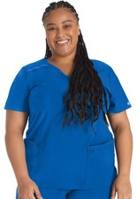 Dickies Scrubs EDS Essentials Mock Wrap Top DK625 RYPS Royal Free Ship
