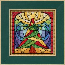 DIY Mill Hill Stained Glass Tree Christmas Counted Cross Stitch Kit