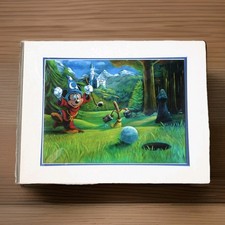 Disney Deluxe Matted Print Golfer Sorcerer Mickey Artist Brian Blackmore 14x18