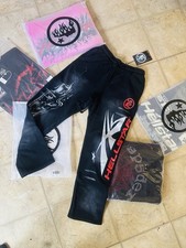 Hellstar Sweatpants Black Flared Streetwear Size M