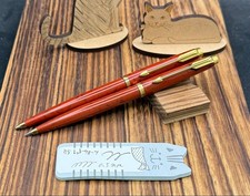 PARKER 75 Red Quartz Ballpoint Mechanical Pencil Set