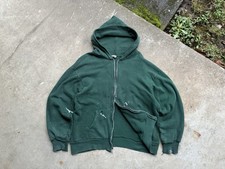 50s 60s double face hoodie waffle lined brent true vintage L/Xl full cotton