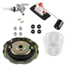 New 5/7 Gallon Secondary Fuel Gas Tank Generator Petcock Filter Gauge Cap