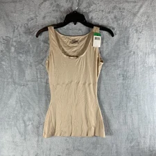 Maidenform Women's Shapewear L Tank Top Tummy Compression Beige Cami Wide Strap