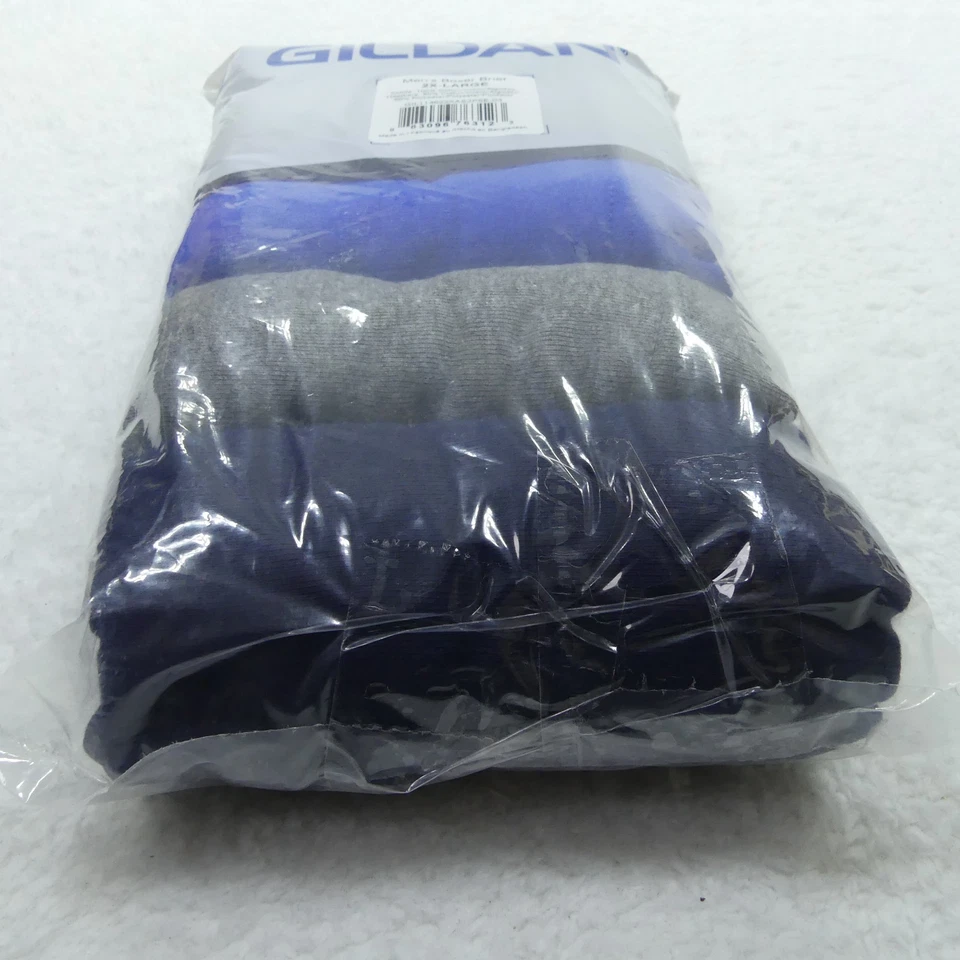 Gildan Underwear Mens 2XL Boxer Briefs Gray Blue Cotton Blend 5 Pair - Image 4 of 4
