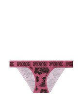 Victoria's Secret PINK Logo Bikini Panty Mauve Tropical Floral