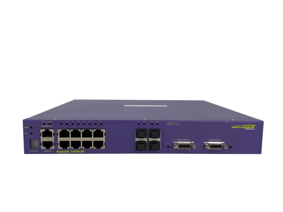Extreme Networks Management Switch Summit X440-8t (16501) 8-Port 4 SFP - Image 2 of 4