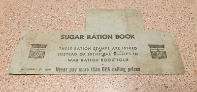 VINTAGE WWII SUGAR RATION BOOK / WITH STAMPS NEW SARPY OLD