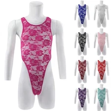 Lace Sleeveless Jumpsuit Tank Bodysuit for Men's Slimming and Shapewear