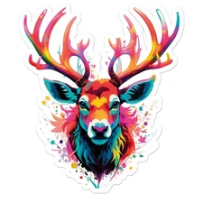 Deer Buck Rack - Vinyl Decal Sticker - Car Window Laptop - ebn12693