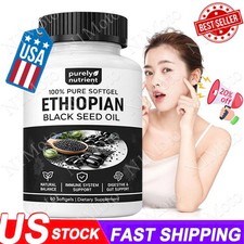 Ethiopian Black Seed Oil Softgels 4.64 Thymoquinone  Non-Gmo, Gluten-Free,60