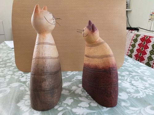 2 Gilde Deko Figuren Katzen Paar ,Breite 21 cm , Höhe 23 cm , Topzustand - Bild 5 von 7