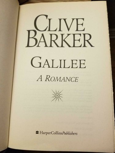 Galilee by Clive Barker 1998 TRUE 1st Edition 1st Printing Hardcover DJ VGC!! - Picture 9 of 12