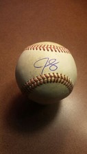Jordan Sheffield Signed Autographed Baseball on Used Minor league Ball. Dodgers