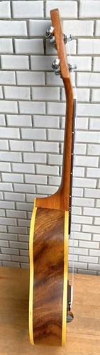 Solid Acacia Koa concert Ukulele, mop inlaid cat pattern, UKC204 - Picture 5 of 13