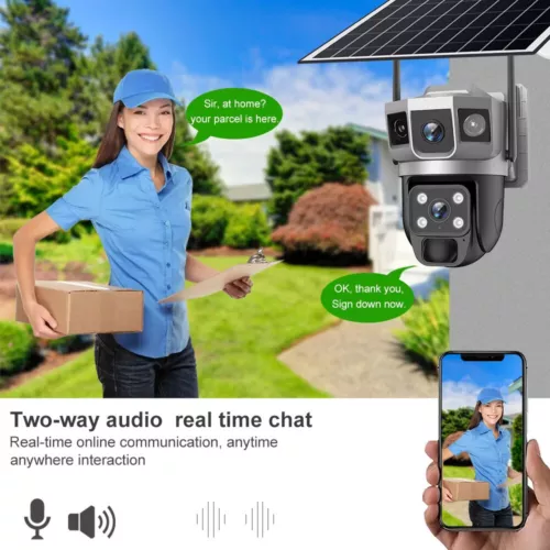 V380 Pro Wifi Solar Battery Camera Outdoor Dual Lens Home Security CCTV 4MP 32gb - Bild 7 von 21