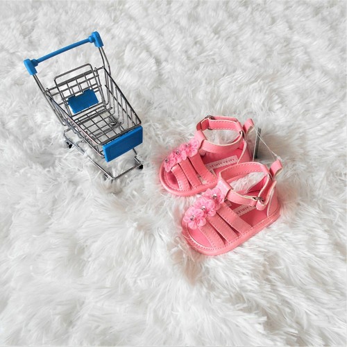 Laura Ashley Sandals Girls Baby Infant Pink Size 2 - Picture 4 of 11