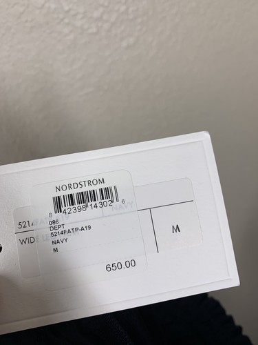 CO Stretch Krepp Hose weites Bein Medium M marineblau neu 650 $ - Bild 6 von 7