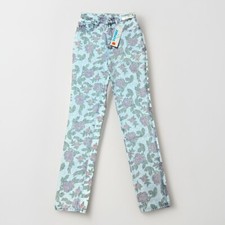 Vintage 80s Jordache Jeans Juniors Size 5 25x32 Blue High Waisted Floral Flowers