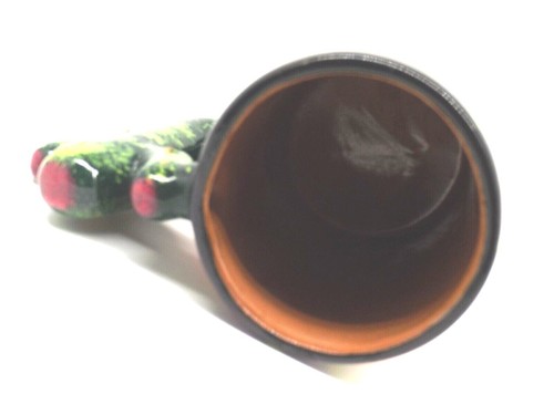 HAND PAINTED MEXICIAN CLAY COFFEE CUP MUG BIRDS WITH CACTUS - Picture 9 of 9