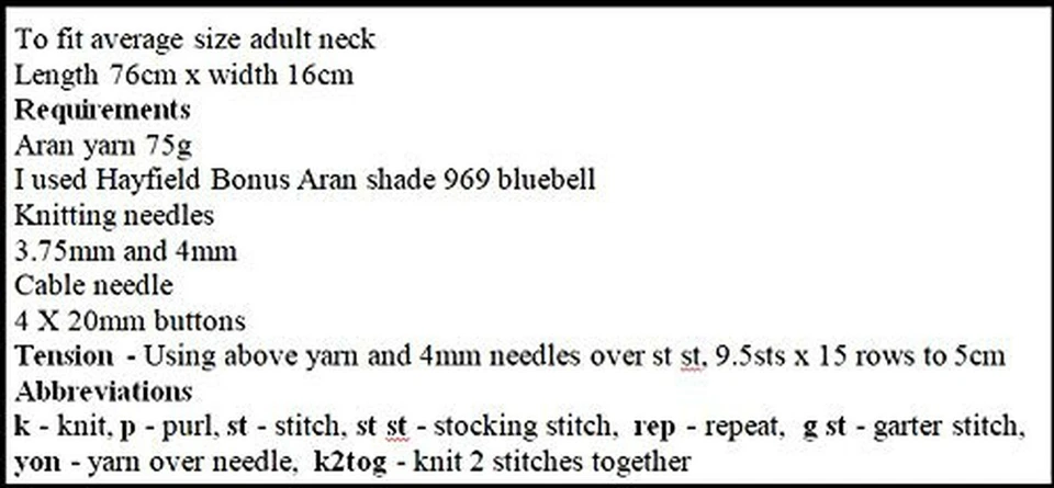 Knitting Pattern for Ladies Neck Warmer, Scarf, Neckwarmer, Aran Yarn, KP558 - Image 2 of 4