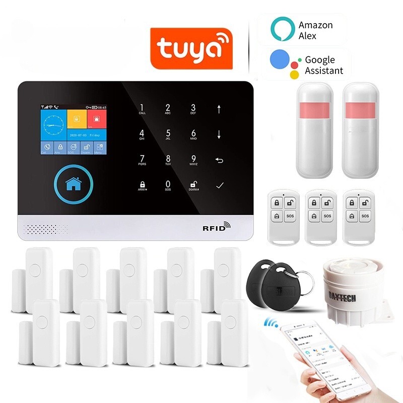 Chunhee 4G GSM Home Security Alarm System Wireless WIFI Tuya Sensor Kit