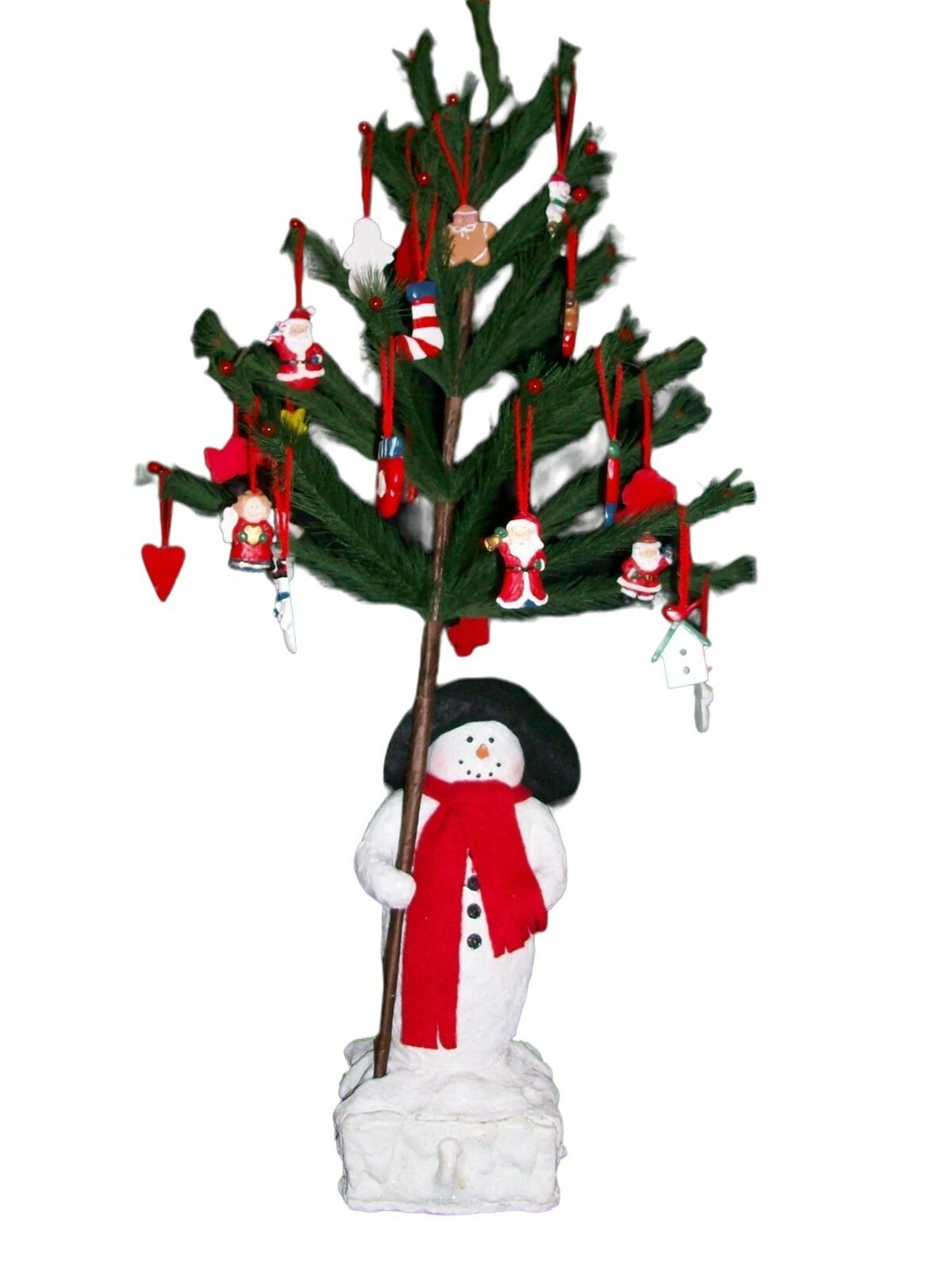 vintage-lillian-vernon-christmas-snowman-advent-tree-with-ornaments-storage-ebay