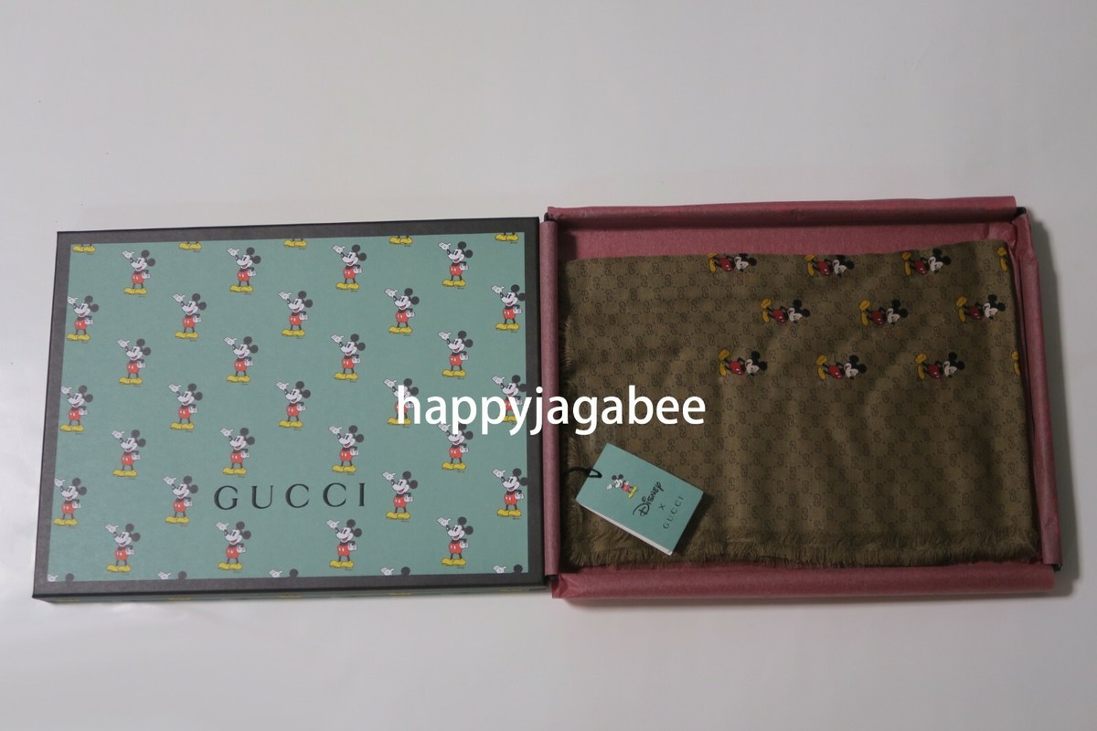 GUCCI 限定 ミッキーマウス柄 disney ストール 希少 Gucci x Disney Mickey Mouse Shawl From Japan New | eBay