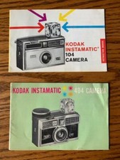 Vintage Kodak Instamatic 104 and 404 Camera Instruction Booklet F1