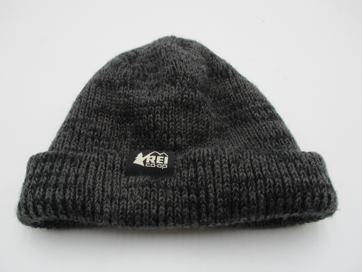 REI Beanie Hat Cap Wool Gray Cuffed CO-OP | eBay display picture 3