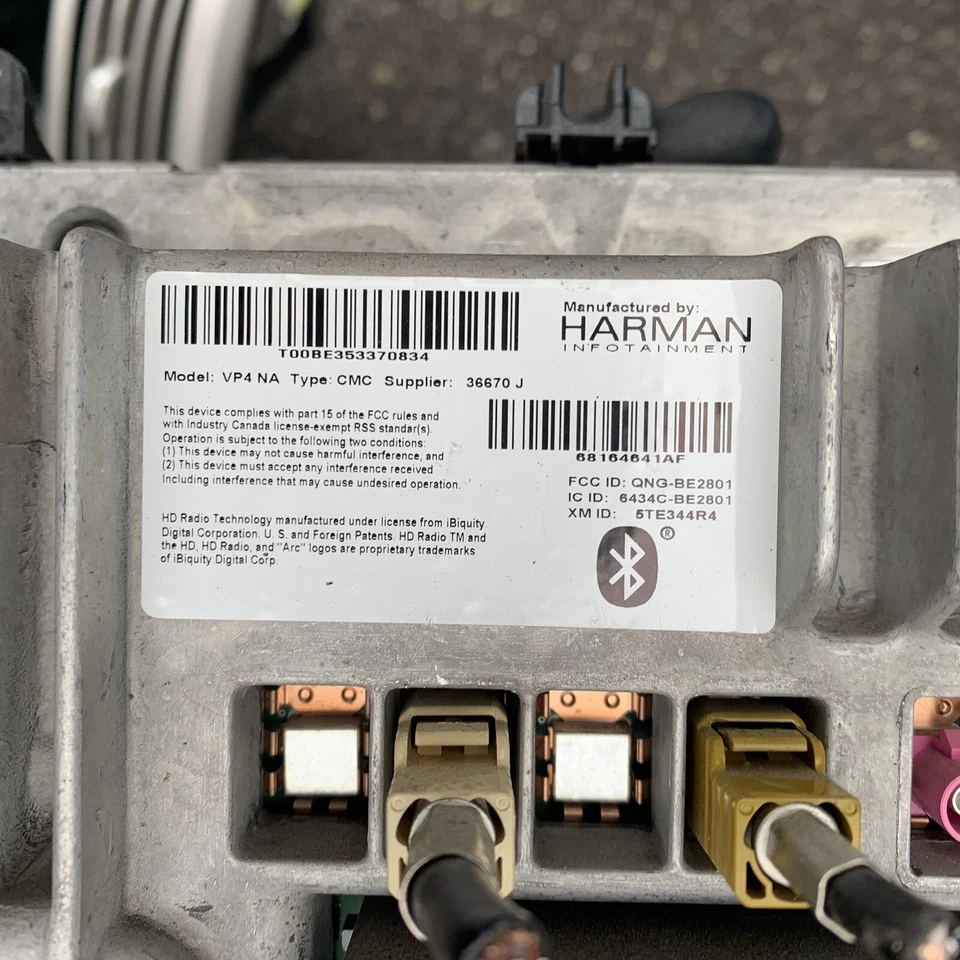 Dodge Durango 2014-2016 radio pantalla Bluetooth OEM # 6434C-BE2801 Foto 3 de 3