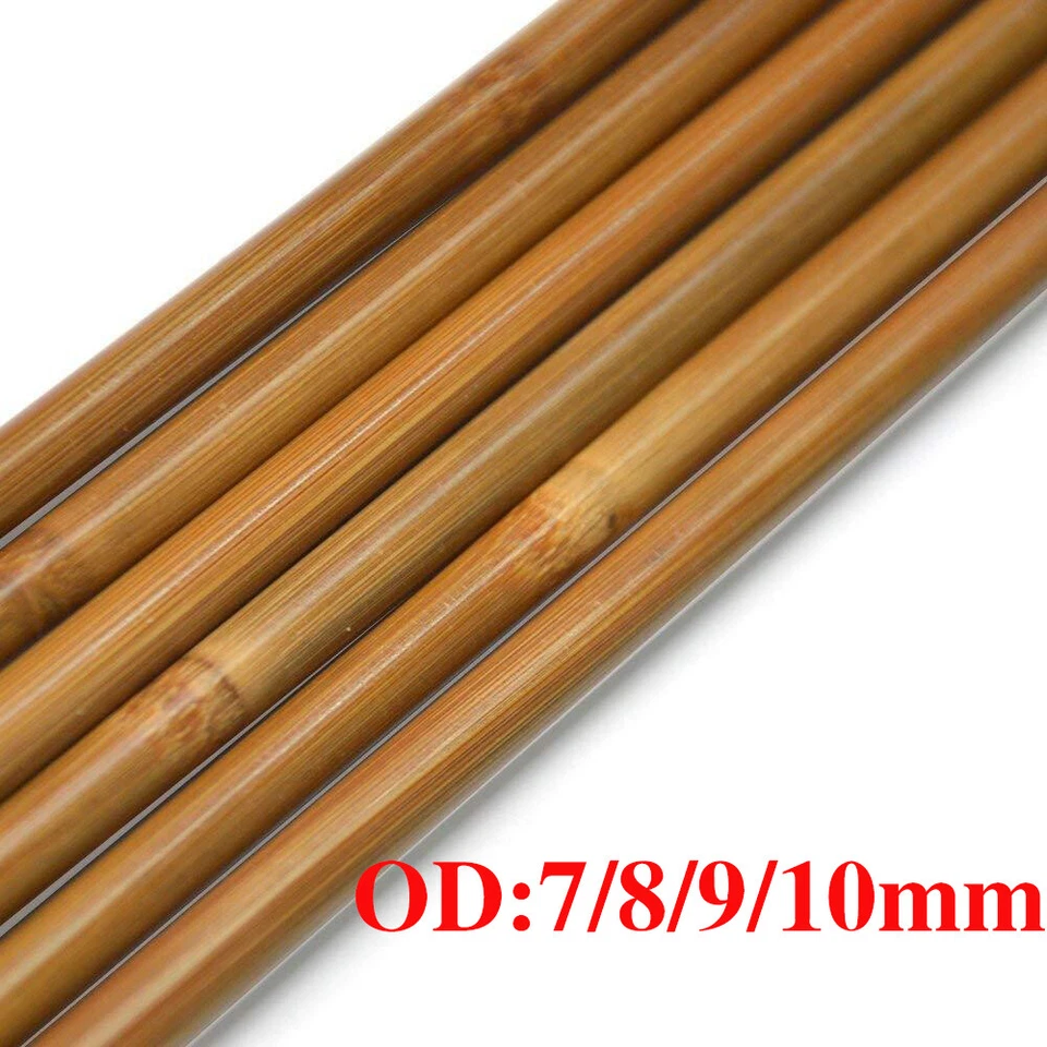 Archery Bamboo Arrow Shaft OD7/8/9/10mm Self Nock Handmade Bow Arrow DIY - Image 4 of 4