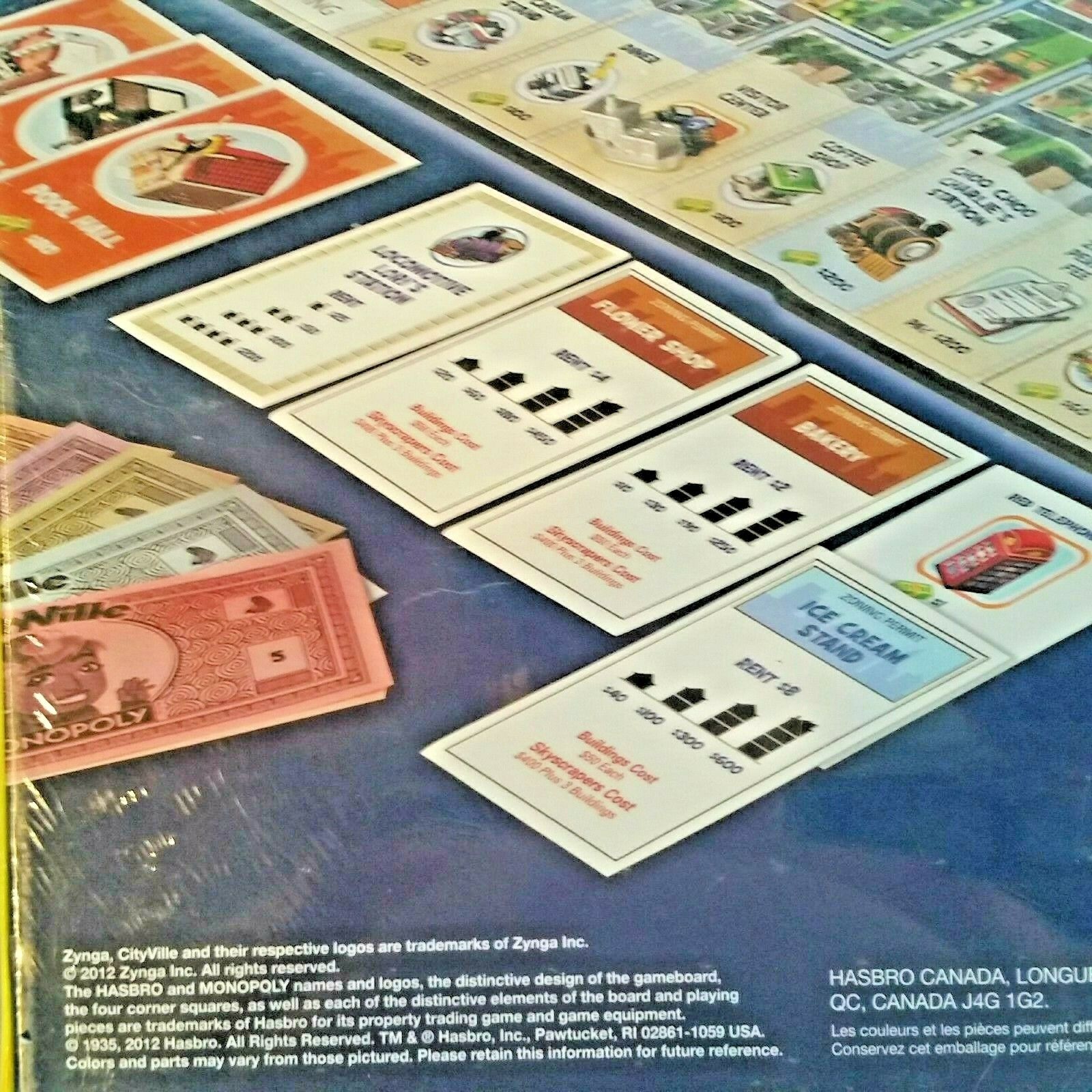 Jogo de tabuleiro Zynga Cityville Monopoly Novo Selado