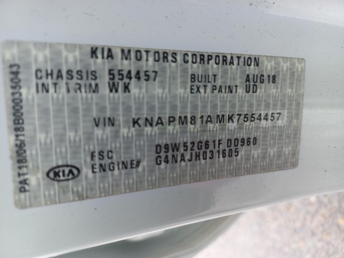 KIA SPORTAGE RIGHT FRONT HUB ASSEMBLY QL, FWD, 10/15-08/21 - Picture 8 of 12